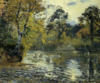 Staw w Montfoucault; Staw Montfoucault, 1874 autorstwa Camille Jacob Pissarro