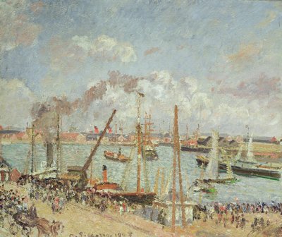 Port Le Havre, popołudnie, niedziela, 1903 autorstwa Camille Jacob Pissarro