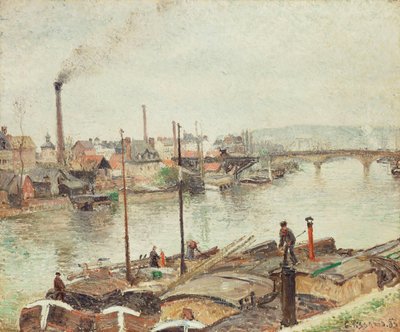 Port w Rouen, 1883 r. autorstwa Camille Jacob Pissarro