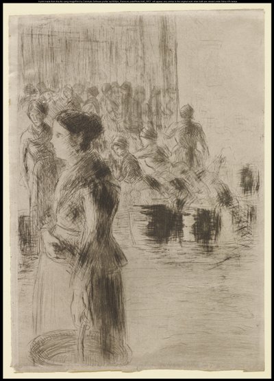 Marketing służebnej dziewczyny, 1888 autorstwa Camille Jacob Pissarro