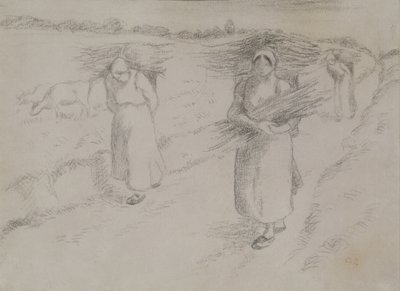 Zbieracze gałązek, ok. 1896 r autorstwa Camille Jacob Pissarro