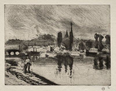 Widok Rouen, 1884. autorstwa Camille Jacob Pissarro