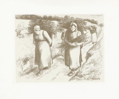Kobiety noszą pedały Porteuses de fagoty autorstwa Camille Jacob Pissarro