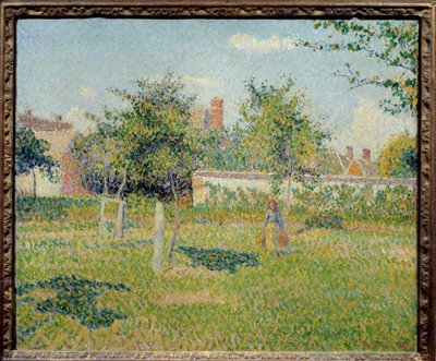 Kobieta w chuście lub „Wiosenne słońce w przededniu Eragny” Obraz Camille Pissarro (1830-1903) 1887 nd. 0,54x0,65 m Paryż, musee d