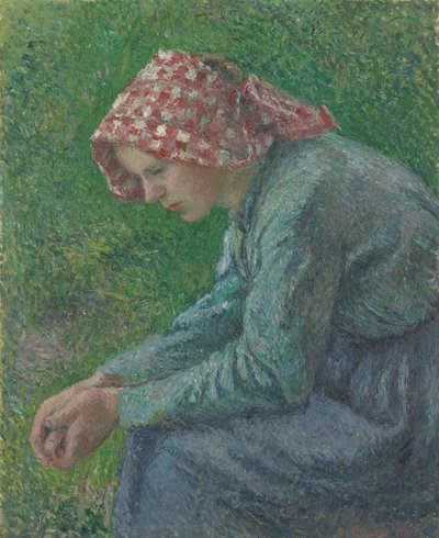 Siedząca wieśniaczka autorstwa Camille Pissarro