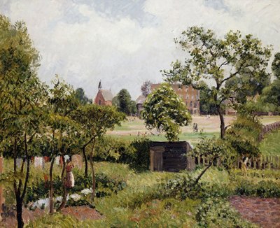 Widok na Stamford Brook Common; Vue de Stamford Brook Common, 1897 autorstwa Camille Jacob Pissarro