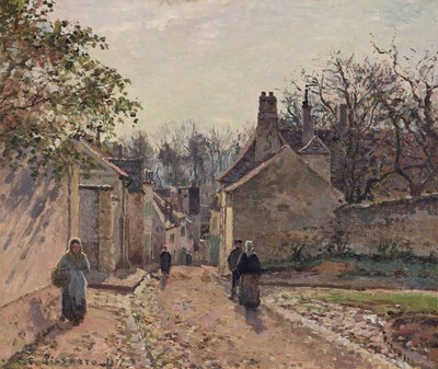 Wiejska ulica, Louveciennes autorstwa Camille Pissarro