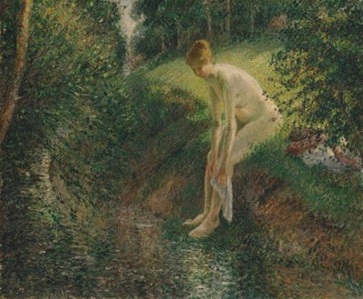 Kąpiący się w lesie, 1895. autorstwa Camille Jacob Pissarro