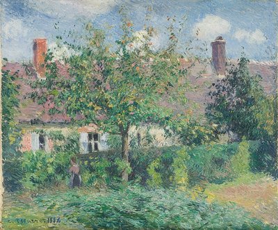 Bauernhaus w Éragny. 1884 autorstwa Camille Jacob Pissarro