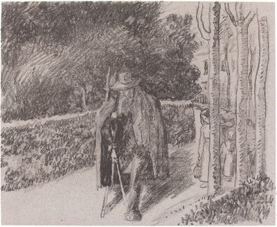 Żebrak z Mendiantem o kulach a la bequille, 1897. autorstwa Camille Pissarro