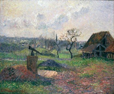Ceglany piec w Eragny, 1885 autorstwa Camille Pissarro