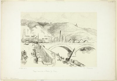 Most w Rouen: Pont Corneille autorstwa Camille Pissarro