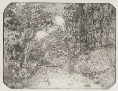 Ścieżka pod lasem w Pontoise, 1879. autorstwa Camille Pissarro