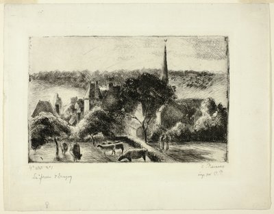 Kościół i gospodarstwo w Éragny autorstwa Camille Pissarro