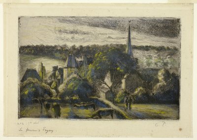 Kościół i gospodarstwo w Éragny autorstwa Camille Pissarro