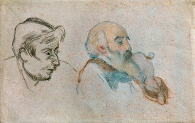 Podwójne portrety Gauguina i Pissarro ... autorstwa Camille Pissarro