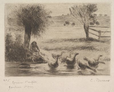 Gęsia dziewczyna, 1888. autorstwa Camille Jacob Pissarro