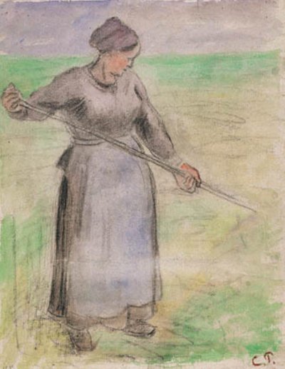 Kosiarz autorstwa Camille Pissarro