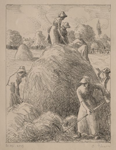 Sianokosy z Eragny, ok. 1896 r. (litografia) autorstwa Camille Pissarro