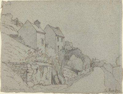 Domy przy drodze autorstwa Camille Pissarro