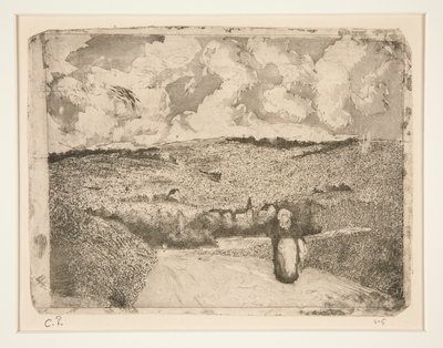 La Femme sur la route (Kobieta w drodze) autorstwa Camille Pissarro