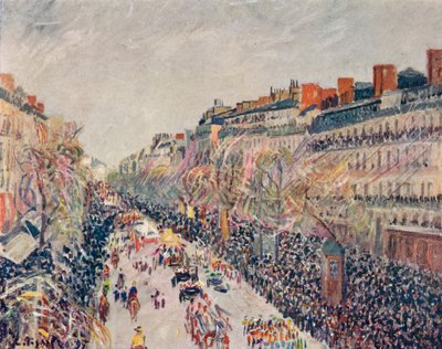 Mi-Careme na bulwarach, 1897 autorstwa Camille Jacob Pissarro