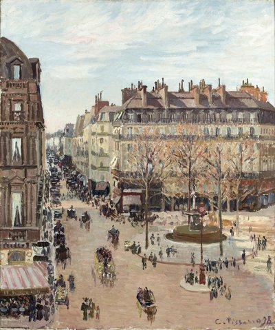 Rue Saint-Honoré autorstwa Camille Pissarro