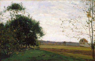 Krajobraz (olej na płótnie) autorstwa Camille Pissarro