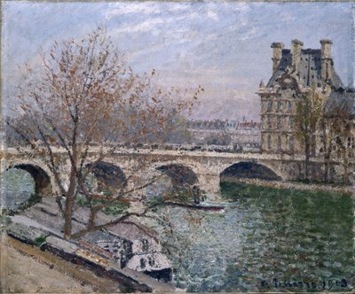 Most Królewski i Pawilon Flore autorstwa Camille Jacob Pissarro