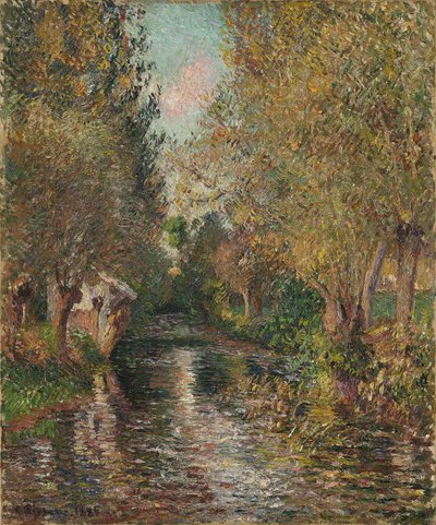 Myjnia w Bazincourt autorstwa Camille Pissarro