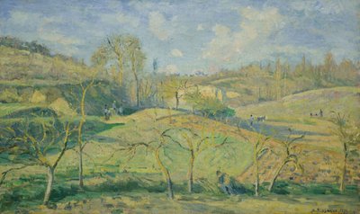 Marcowe słońce, Pontoise autorstwa Camille Pissarro