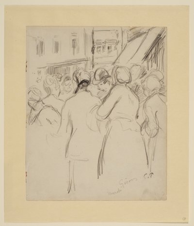 Rynek w Gisors autorstwa Camille Jacob Pissarro