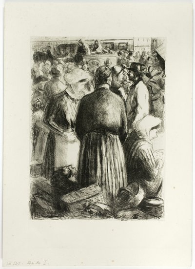 Rynek w Pointoise autorstwa Camille Pissarro