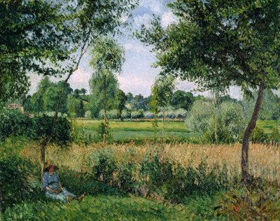 Poranny efekt światła słonecznego, Eragny autorstwa Camille Pissarro
