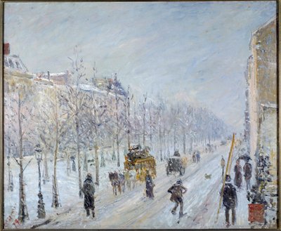 Bulwar Paryjski ze śniegiem autorstwa Camille Pissarro