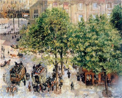 Place du Theatre-Francais, wiosna, 1898 autorstwa Camille Jacob Pissarro