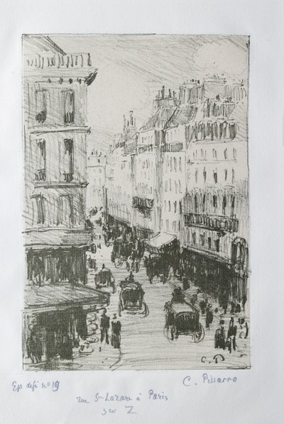 Rue Saint-Lazare, Paryż, 1897 autorstwa Camille Pissarro