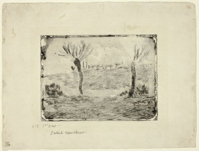 Zachodzące słońce autorstwa Camille Pissarro
