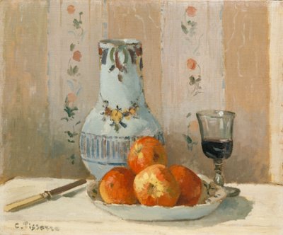 Martwa natura z jabłkami i dzbanem, 1872. autorstwa Camille Jacob Pissarro