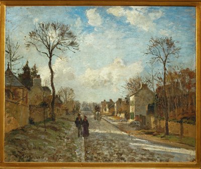 Ulica w Louveciennes (olej na płótnie) autorstwa Camille Pissarro