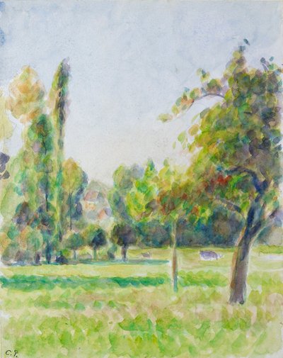 Gabinet sadu domu artysty w Eragny-sur-Epte, ok. 1890 r. autorstwa Camille Pissarro