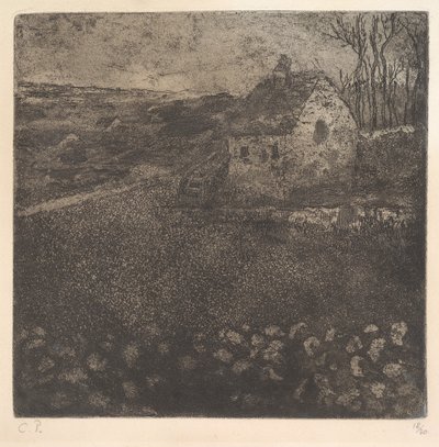 Chata, 1879 r. autorstwa Camille Pissarro