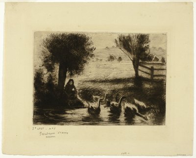 Gęsi autorstwa Camille Pissarro