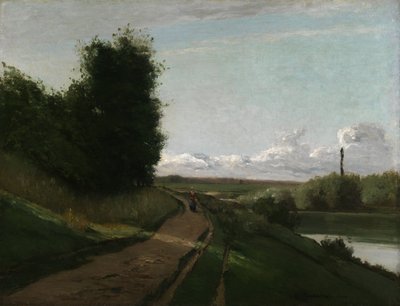 Ścieżka holownicza w Bougival autorstwa Camille Pissarro