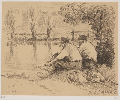 Włóczędzy, ok. 1894 (litografia) autorstwa Camille Jacob Pissarro