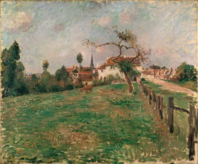 Wieś Eragny, 1885 autorstwa Camille Pissarro