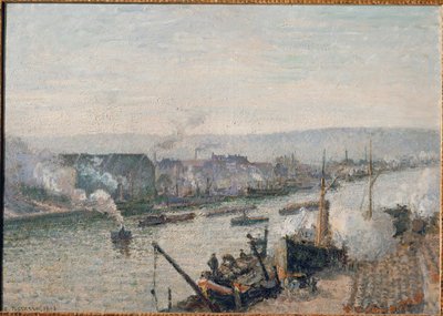 Port w Rouen (olej na płótnie) autorstwa Camille Pissarro