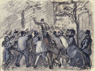 Powstanie miejskie w Paryżu autorstwa Camille Jacob Pissarro