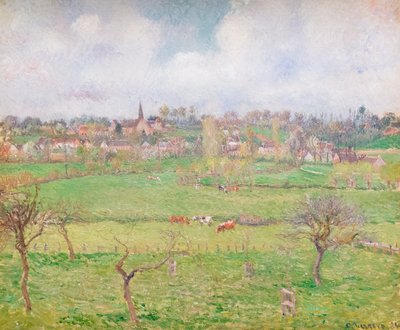 Widok na Bazincourt autorstwa Camille Pissarro