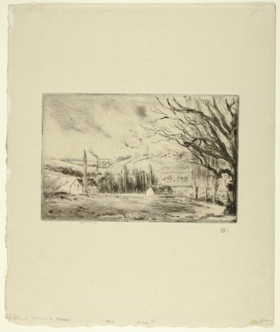 Widok na Pontoise autorstwa Camille Pissarro